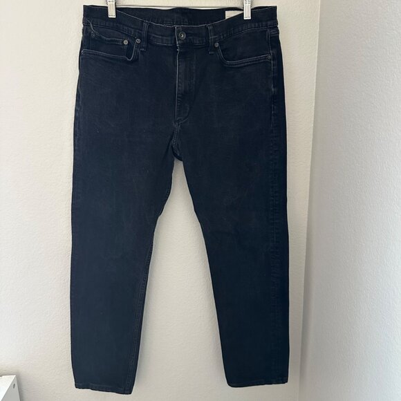 Rag & Bone Fit 2 Slim Mid Rise Tailored Leg Modern Men's Jeans Black Dye Sz 38
